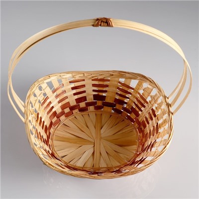 Корзина плетёная для хранения «Ладья», 32×23×10 см, бамбук