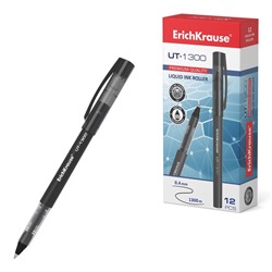 Ручка-роллер ErichKrause "UT-1300", узел 0.7 мм, чернила черные, мягкое, тонкое и чистое письмо