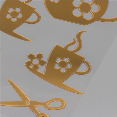 Наклейка интерьерная «Утро», золото, 70×30 см