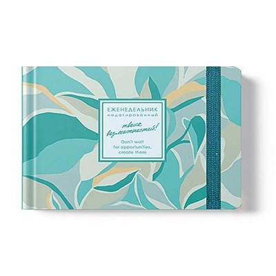 Еженедельник недатированный 160х105 мм 128 стр. PREMIUM "CREATOR. Sage Green" на резинке ЕН2666403 Listoff