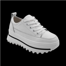 Кроссовки из натуральной кожи MS-S308 белые