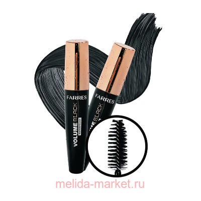 Farres Тушь Водостойкая объемная тон 1 Volume Black 6050