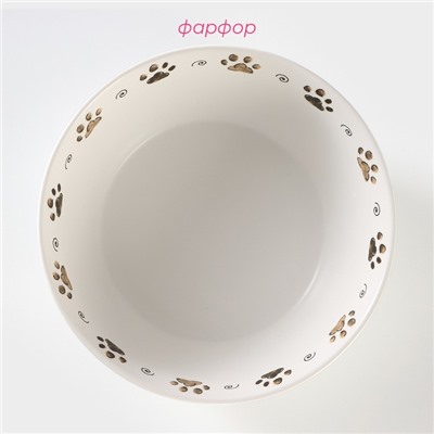 Салатник «Коты-аристократы», 1 л, d=18 см, фарфор, белый