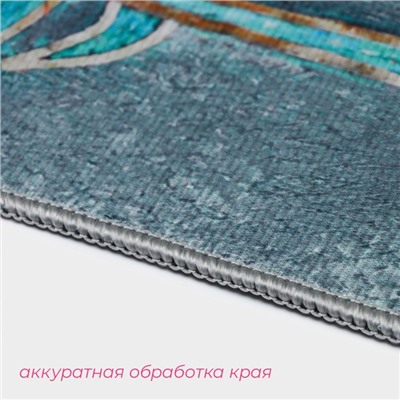 Коврики для ванной и туалета Доляна «Тропический», 3 шт., 50×80 см, 50×40 см, 40×43 см
