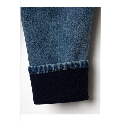 Брюки текстильные джинсовые утепленные флисом для мальчиков PLAYTODAY, 1226897