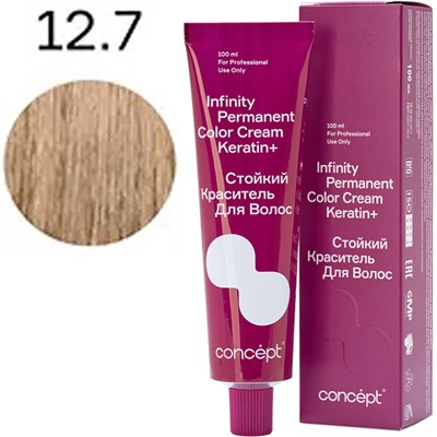CONCEPT Infinity Стойкий краситель для волос 12.7 Экстра светлый блондин коричневый 100 мл