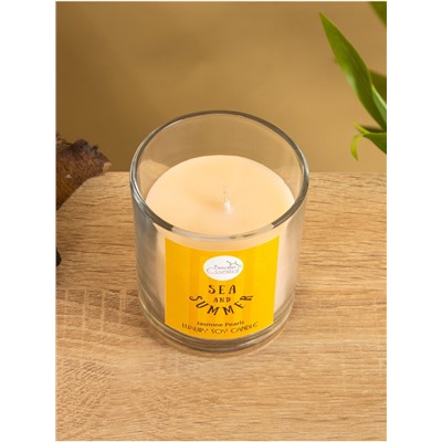 Свеча с кристаллом внутри Sea and Summer Jasmine Pearls, 120 г, соевый воск, жасмин