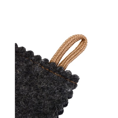 Рукавица для бани и сауны «Русские традиции», шерсть 50%, полиэфир 50%, серая