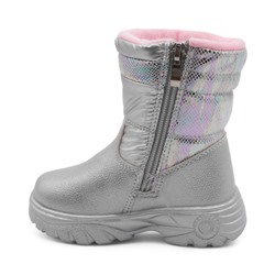 Ботинки на меху XV481-1-3 серебряные