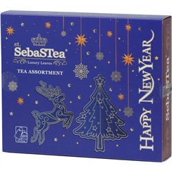 SebaSTea. Новый год. Christmas Deer (синяя) карт.упаковка, 20 пак.