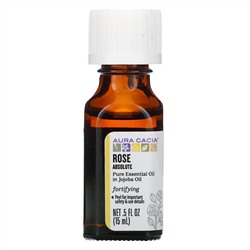 Aura Cacia, чистое эфирное масло, абсолю розы, 15 мл (0,5 жидк. унции)