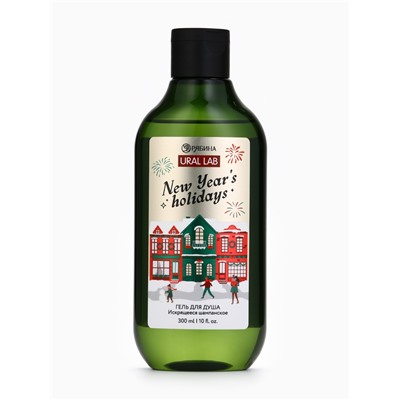 Подарочный набор косметики новогодний New Year holidays, гель для душа, 300 мл и бомбочки для ванны, 4×40 г, URAL LAB