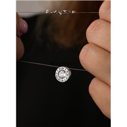 Колье из серебра с фианитами родированное (на леске) Л40221р