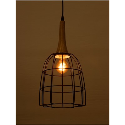Светильник BayerLux «Чикаго», 1×40 Вт, Е27, черный/коричневый, 24.5×24.5×44(144) см