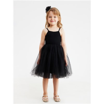 Платье для девочки MINAKU: PartyDress, с пышной юбкой, рост 98-104 см, чёрное