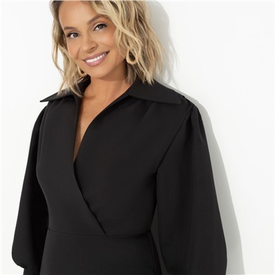 Платье с драпировкой, Изысканность изнутри (черное)