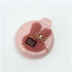 Расчёска массажная «Мягкие зверята», складная, с зеркалом, d=7.5 см, МИКС