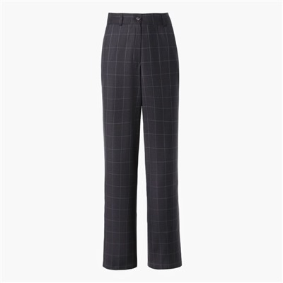 Брюки женские в клетку MINAKU: Classic, серые, размер 48