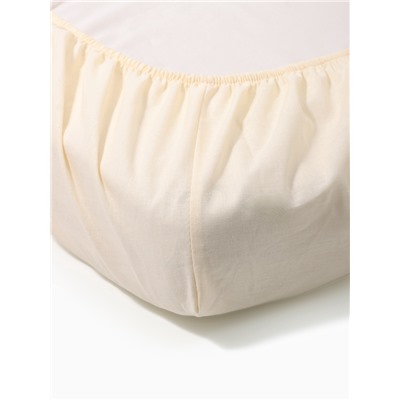 Простыня на резинке ясельная «Крошка Я», 60×120+20 см, бязь, молочная