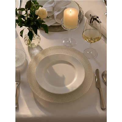 Тарелка подстановочная Magistro, d=33 см, стекло, бежевая
