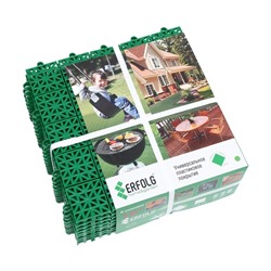 Универсальное покрытие для садовых дорожек ERFOLG H&G, 33×33 см, набор, 9 шт., зелёное