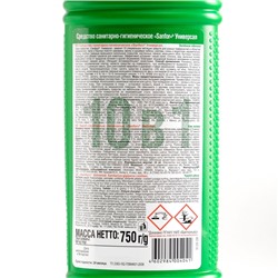 Чистящее средство Sanfor «Зеленое яблоко», антимикробный, гель, универсальное, 750 мл