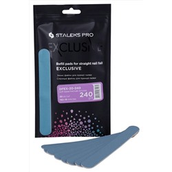 Staleks Набор сменных файлов для пилки прямой на мягкой основе / DFEX-20-240 Exclusive 20, 240 грит, 30 шт. KRISTALLER, 1110067