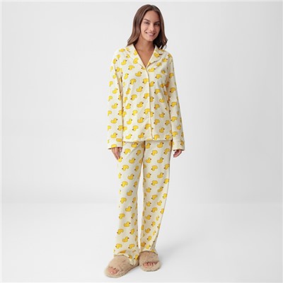 Пижама женская (рубашка, брюки) KAFTAN Duck, размер 52-54