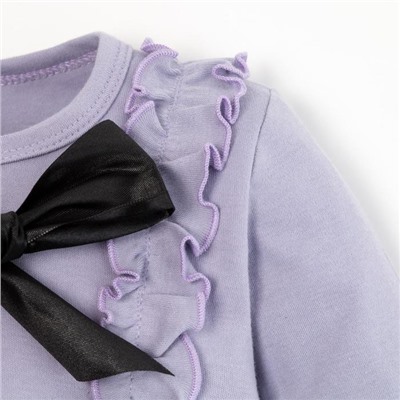 Комбинезон с бантиком для девочки «Крошка Я» BASIC LINE, рост 74-80 см, сиреневый