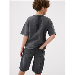 Шорты текстильные джинсовые для мальчиков