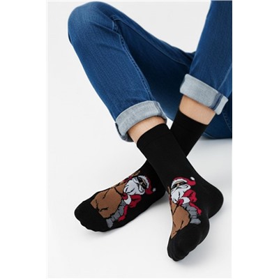 Носки мужские Мороз на коне (Черный)