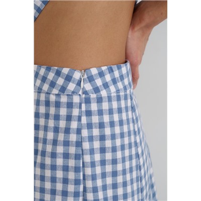 Юбка  SKRT2534_Blue Checkers /Голубой, белый