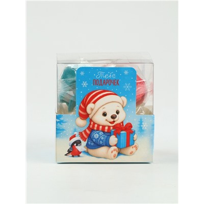 Печенье с предсказанием цветное в подарочной коробке «Счастливого года», 4 шт.