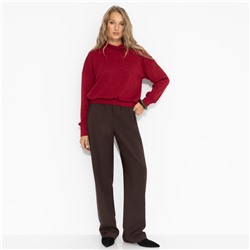 Джемпер с акцентным воротником, Свежий импульс (красный)