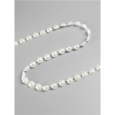 Жемчуг на нитях, плоский, 10 мм, 9±1 м, цвет молочный