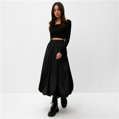 Юбка баллон миди женская MIST, размер 44-46, чёрная