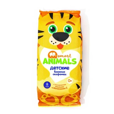 Салф.влаж.SMART animals №8*8 детск.