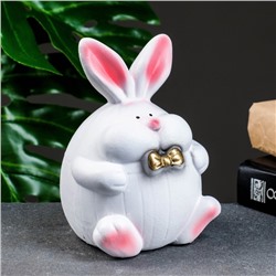 Копилка для денег «Заяц пухлый», гипс, белый, 15 см