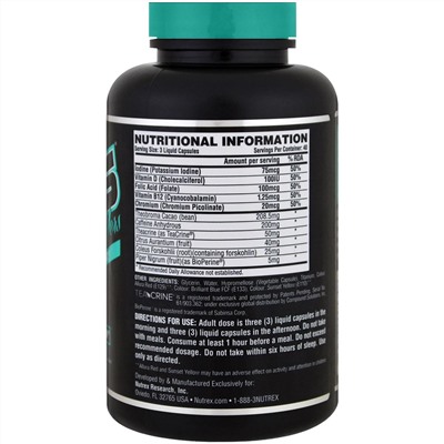 Nutrex Research, LIPO-6 Black Hers, для снижения веса, 120 капсул