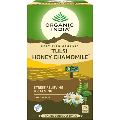 Organic India Tulsi Honey Chamomile Tea /Органик Индия Тулси Мед и ромашка. (25 Чайные пакетики)