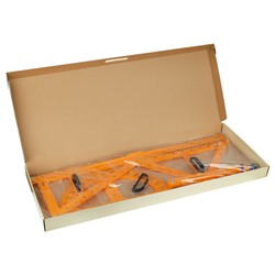 Набор для школьной доски (линейка 100см, треугольник 30°, треугольник 45°, транспортир, циркуль), пластик, желтый, коробка НД-13041 Стамм