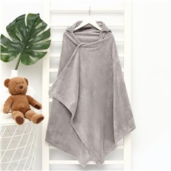 Полотенце - уголок LoveLife «Зайчик», 70×140 см, микрофибра, серое