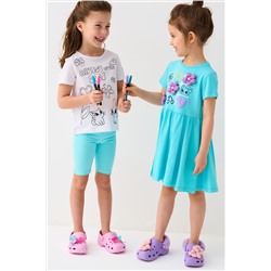 Комплект для девочек: фуфайка трикотажная (футболка), фломастеры для рисования по ткани PLAYTODAY, 1240037