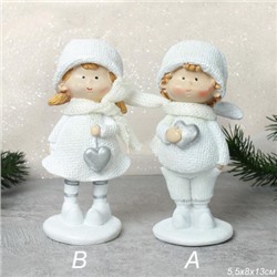 Фигурка Мальчик/Девочка 13 см / W254-1 /уп 72/Новый год