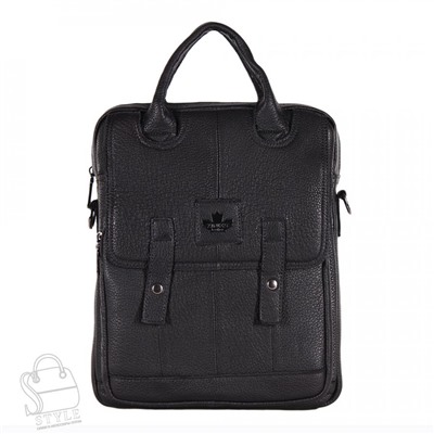 Сумка мужская кожаная 3888Z black Zinimsk/50(дефект)