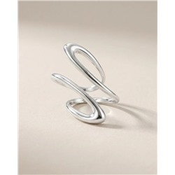 Кольцо с белым серебрением