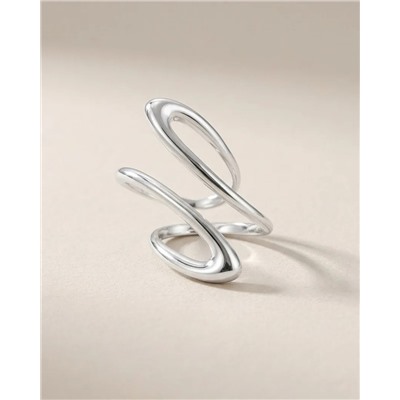 Кольцо с белым серебрением