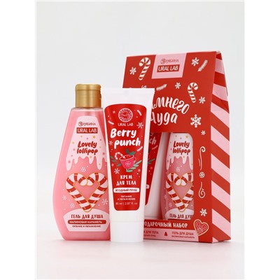 Подарочный набор косметики новогодний «Зимнего чуда», гель для душа 200 мл и крем для тела, URAL LAB