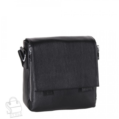 Сумка мужская кожаная 8877H black Heanbag