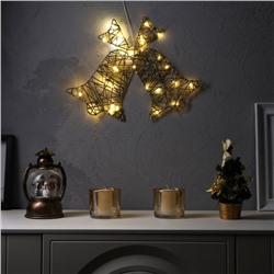 Светодиодная фигура «Колокольчики» 42.5×30 см, металл, от батареек ААх3, свечение тёплое белое